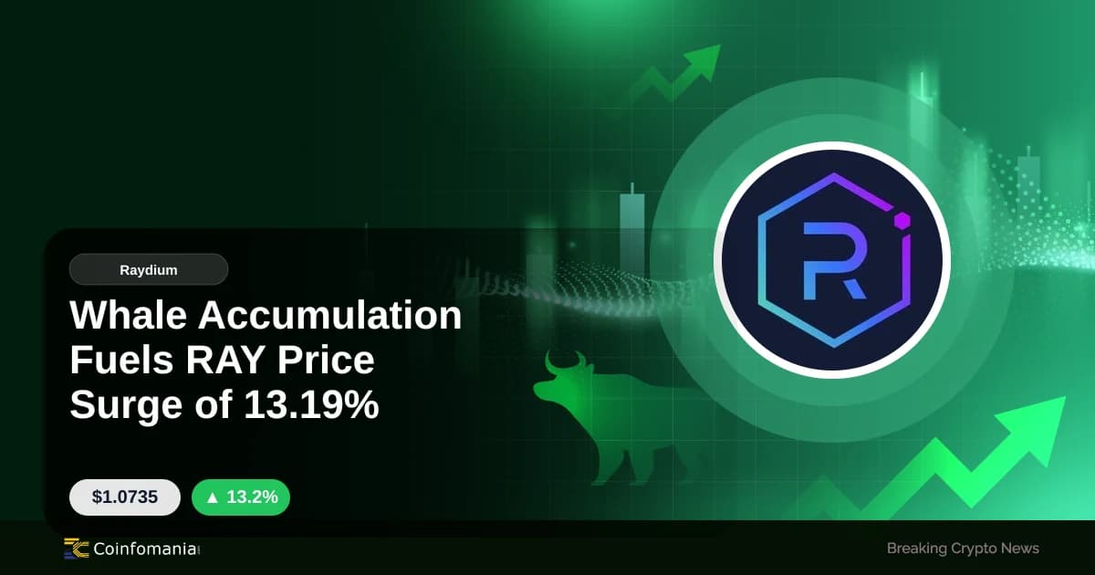 Whale Accumulation Fuels RAY Price Surge of 13.19%