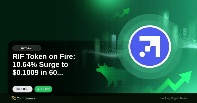 RIF Token on Fire: 10.64% Surge to $0.1009 in 60 Minutes
