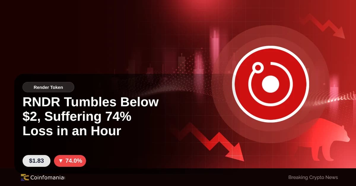 RNDR Tumbles Below $2, Suffering 74% Loss in an Hour