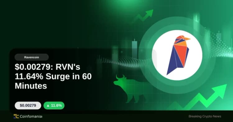 $0.00279: RVN’s 11.64% Surge in 60 Minutes