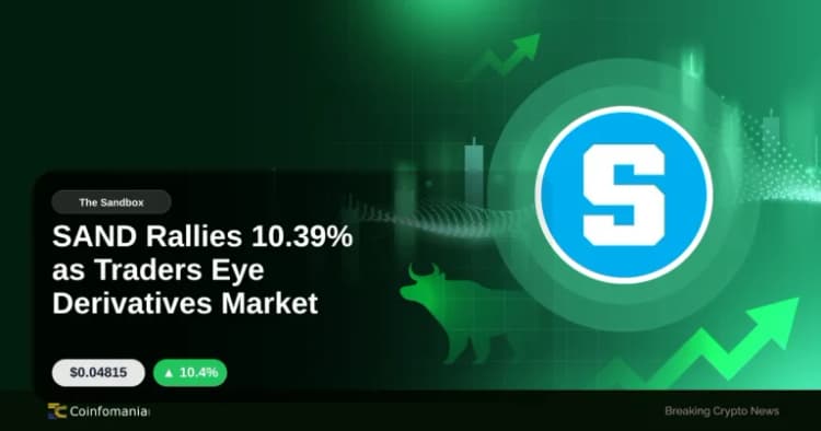 SAND Rallies 10.39% as Traders Eye Derivatives Market