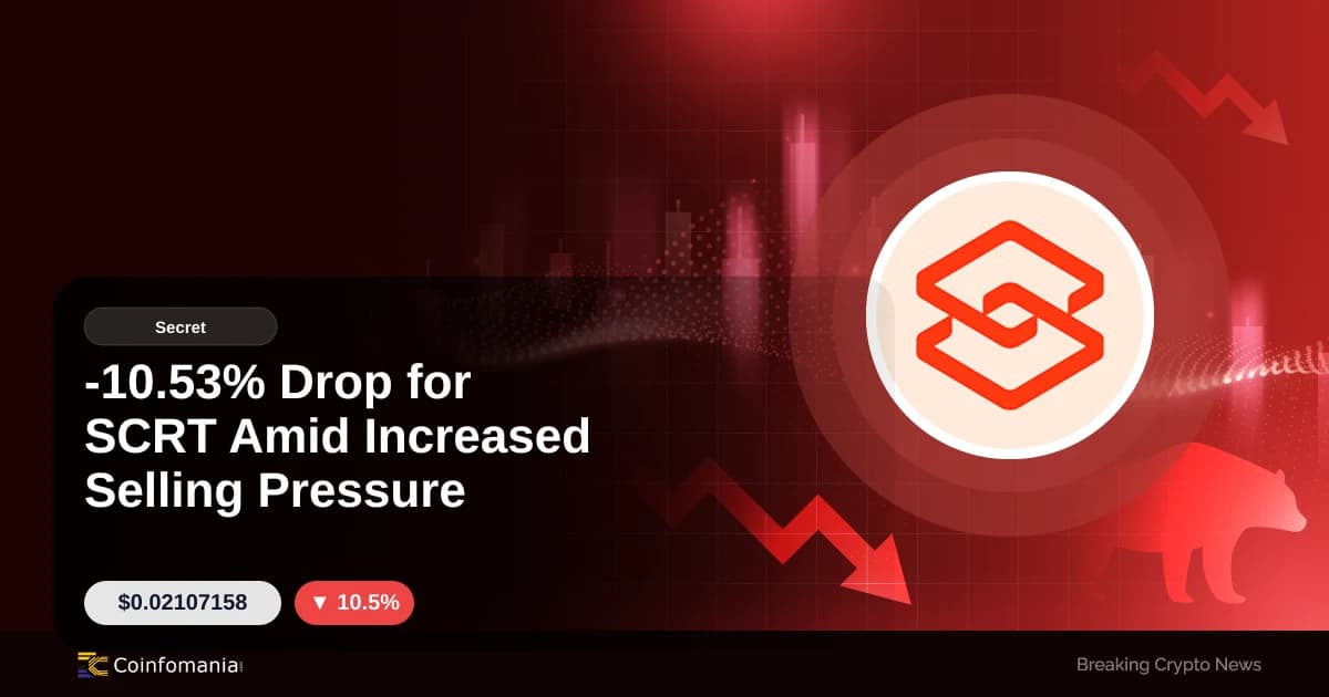 -10.53% Drop for SCRT Amid Increased Selling Pressure