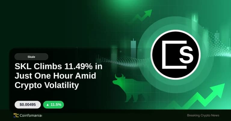 SKL Climbs 11.49% in Just One Hour Amid Crypto Volatility