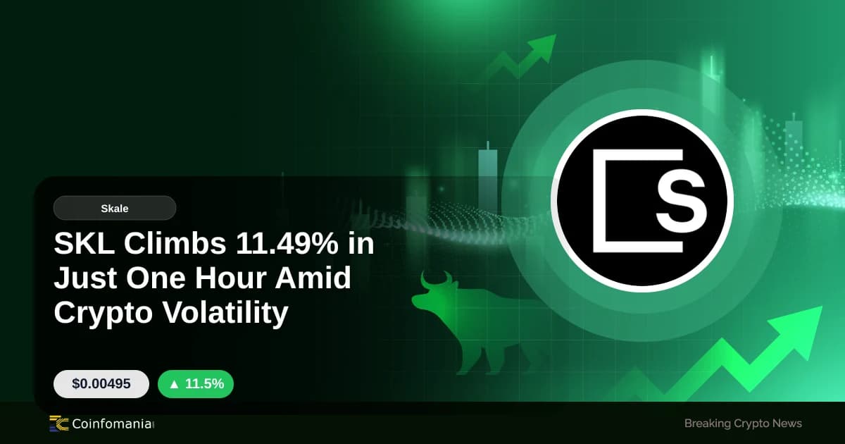 SKL Climbs 11.49% in Just One Hour Amid Crypto Volatility