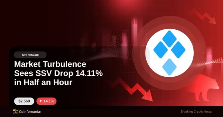 Market Turbulence Sees SSV Drop 14.11% in Half an Hour