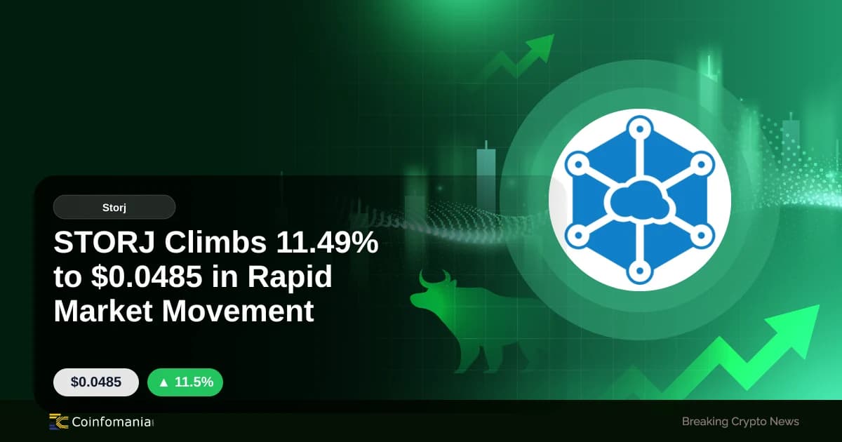 STORJ Climbs 11.49% to $0.0485 in Rapid Market Movement