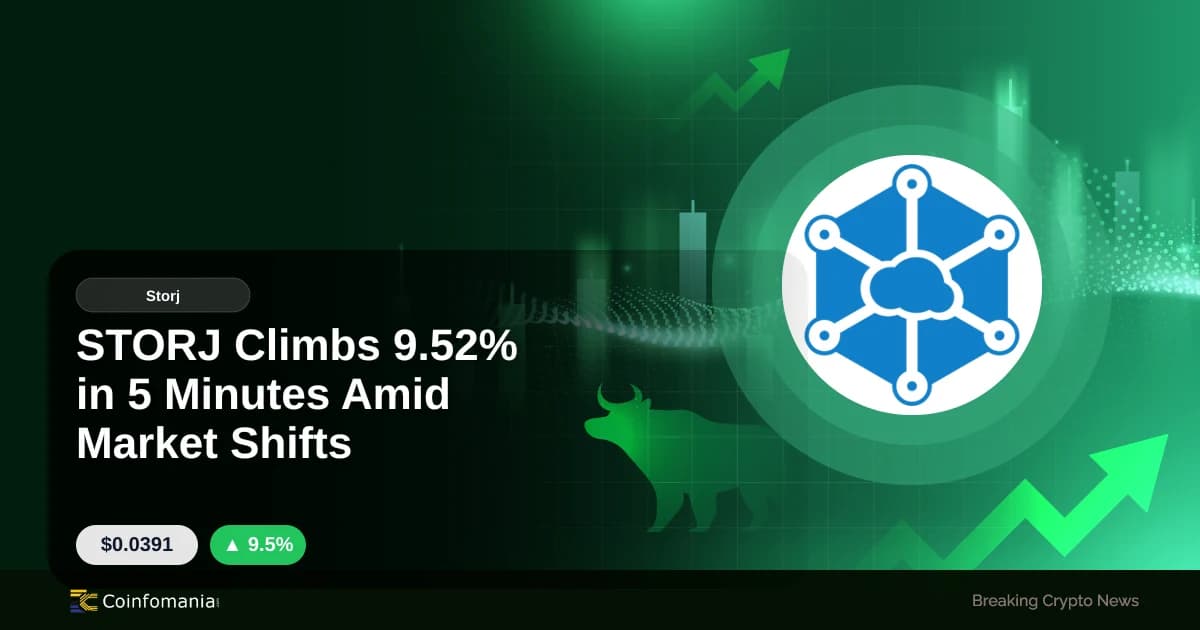 STORJ Climbs 9.52% in 5 Minutes Amid Market Shifts