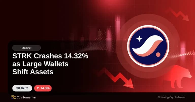 STRK Crashes 14.32% as Large Wallets Shift Assets