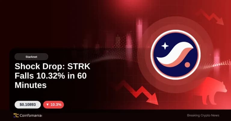 STRK price today crolla del 10,32% in 60 minuti