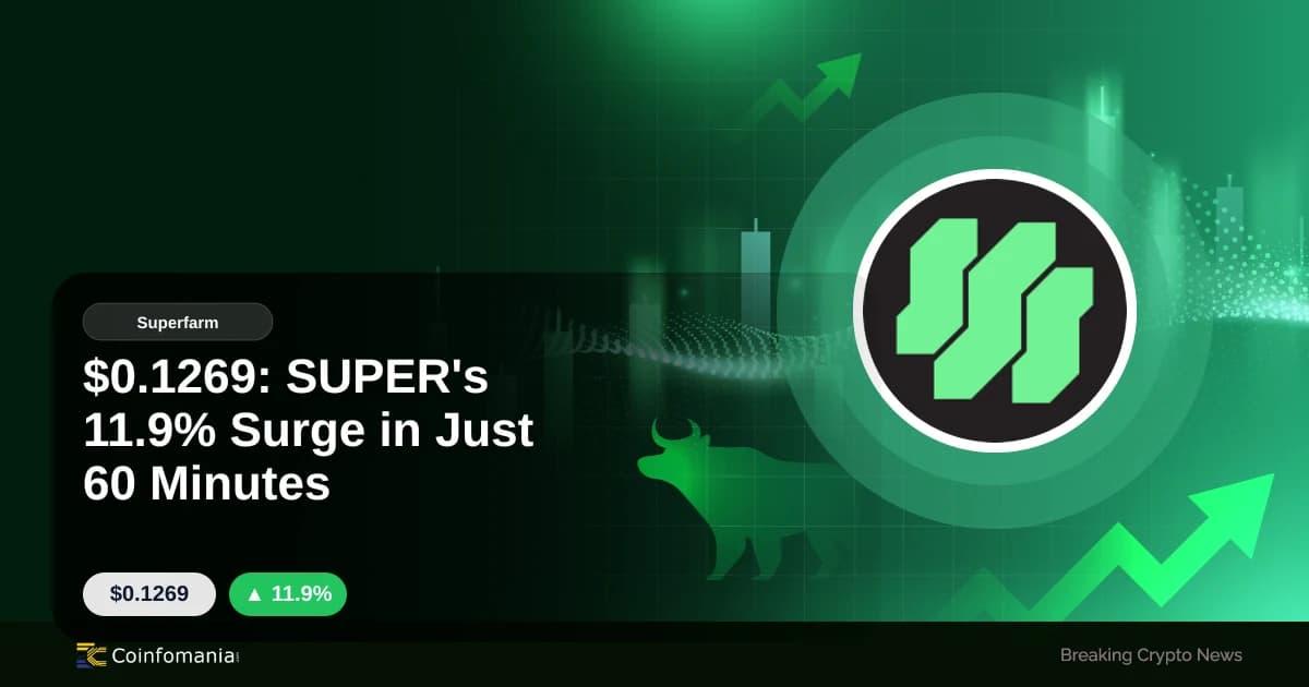 $0.1269: SUPER’s 11.9% Surge in Just 60 Minutes