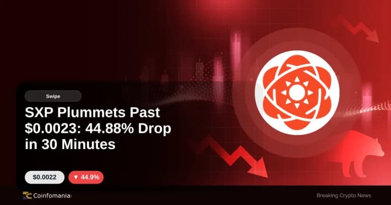 SXP Plummets Past $0.0023: 44.88% Drop in 30 Minutes