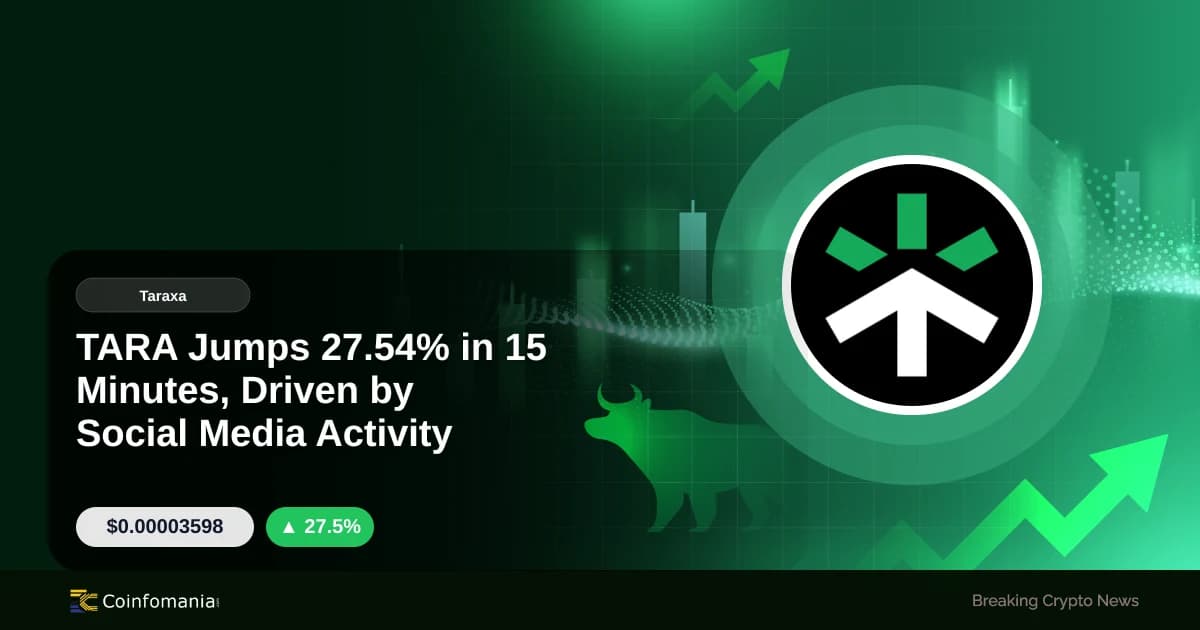 TARA Jumps 27.54% in 15 Minutes, Driven by Social Media Activity