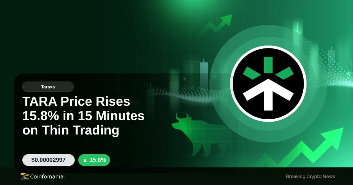 TARA Price Rises 15.8% in 15 Minutes on Thin Trading