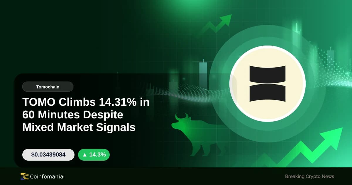 TOMO Climbs 14.31% in 60 Minutes Despite Mixed Market Signals
