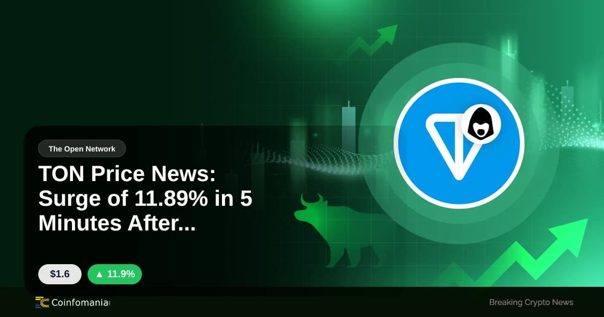 TON Price News: Surge of 11.89% in 5 Minutes After Rotation