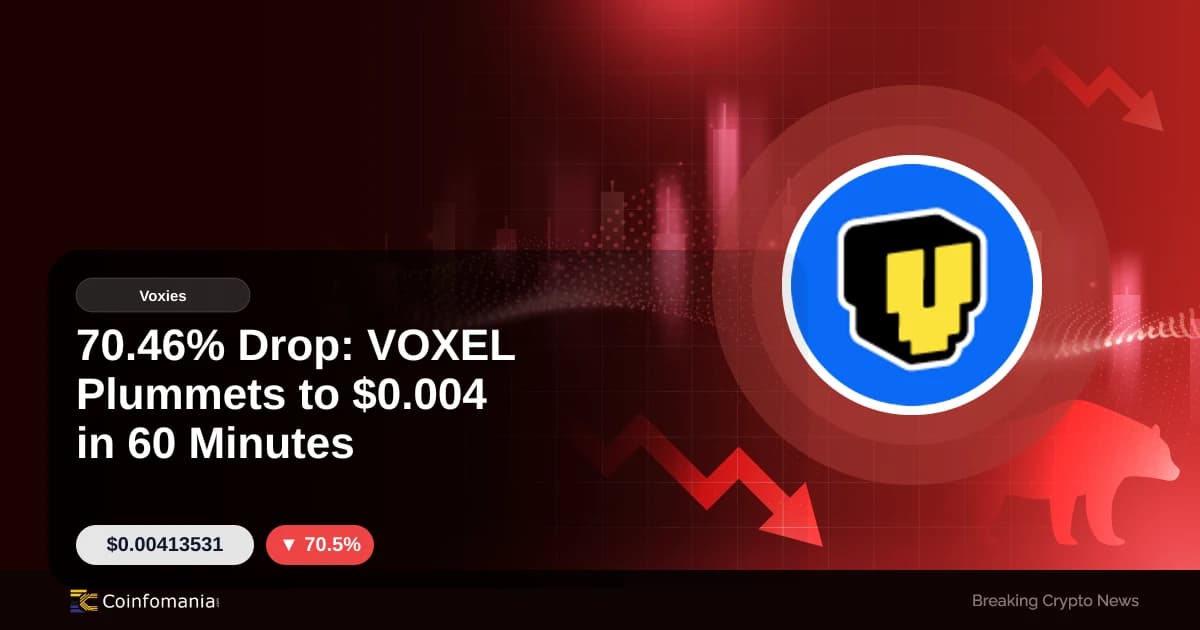70.46% Drop: VOXEL Plummets to $0.004 in 60 Minutes
