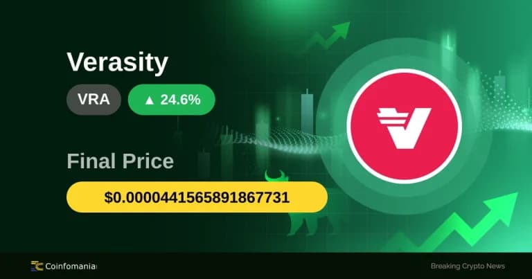 VRA взлетает выше $0.000044 — рост на 24.57% удивляет трейдеров