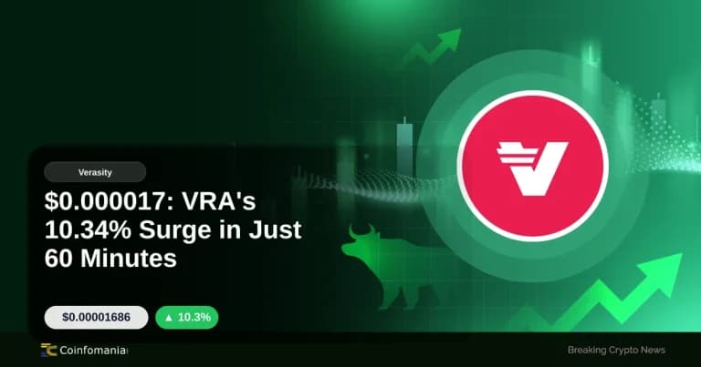 $0.000017: VRA’s 10.34% Surge in Just 60 Minutes