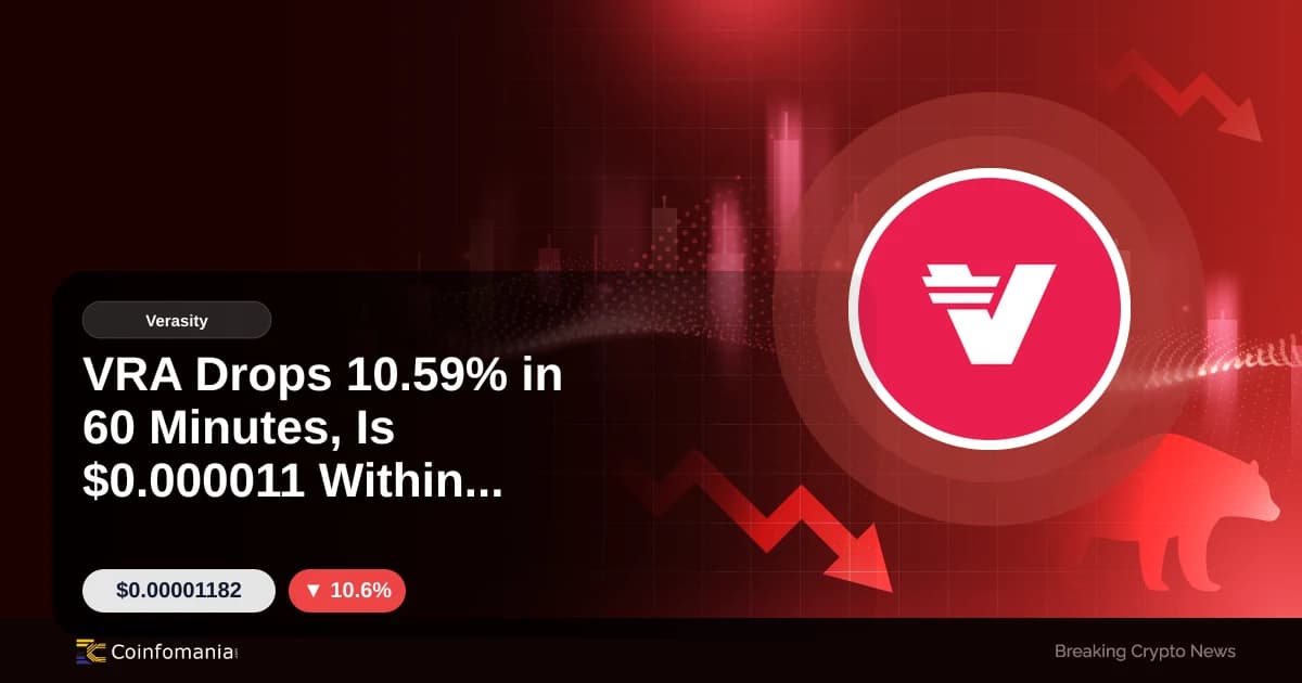 VRA Drops 10.59% in 60 Minutes, Is $0.000011 Within Reach?