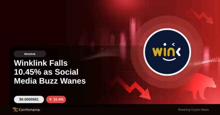 Winklink Falls 10.45% as Social Media Buzz Wanes