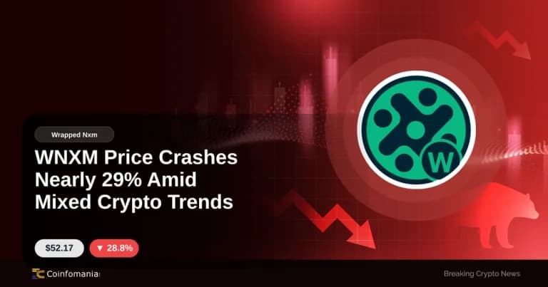 WNXM Price Crashes Nearly 29% Amid Mixed Crypto Trends