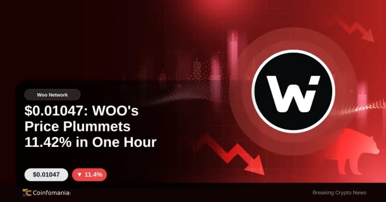 $0.01047: WOO’s Price Plummets 11.42% in One Hour