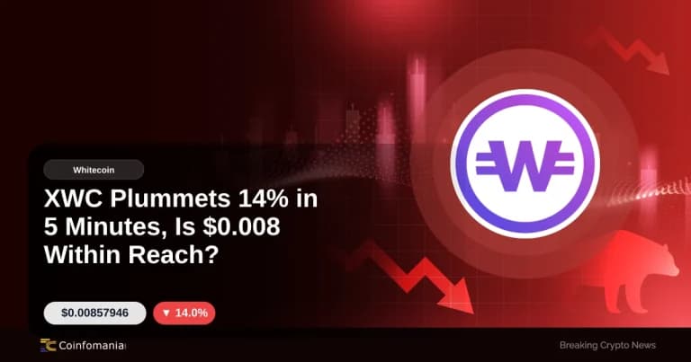 XWC Plummets 14% in 5 Minutes, Is $0.008 Within Reach?