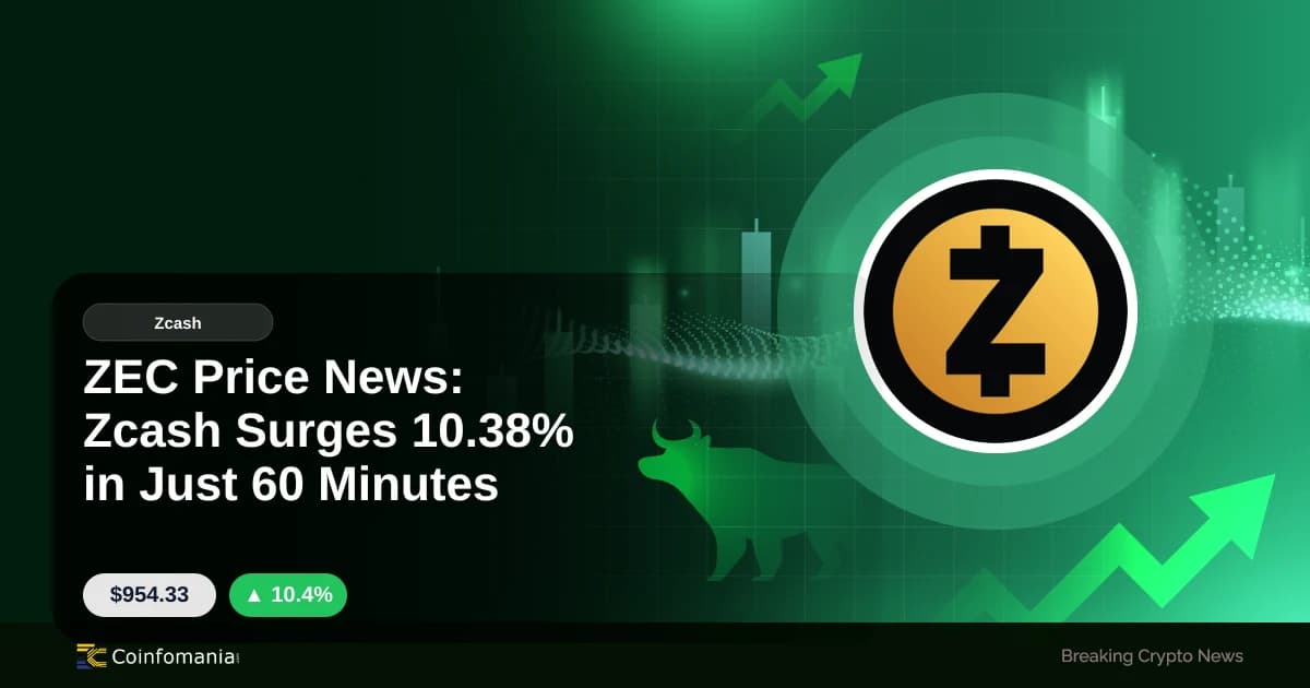 ZEC Price News: Zcash Surges 10.38% in Just 60 Minutes
