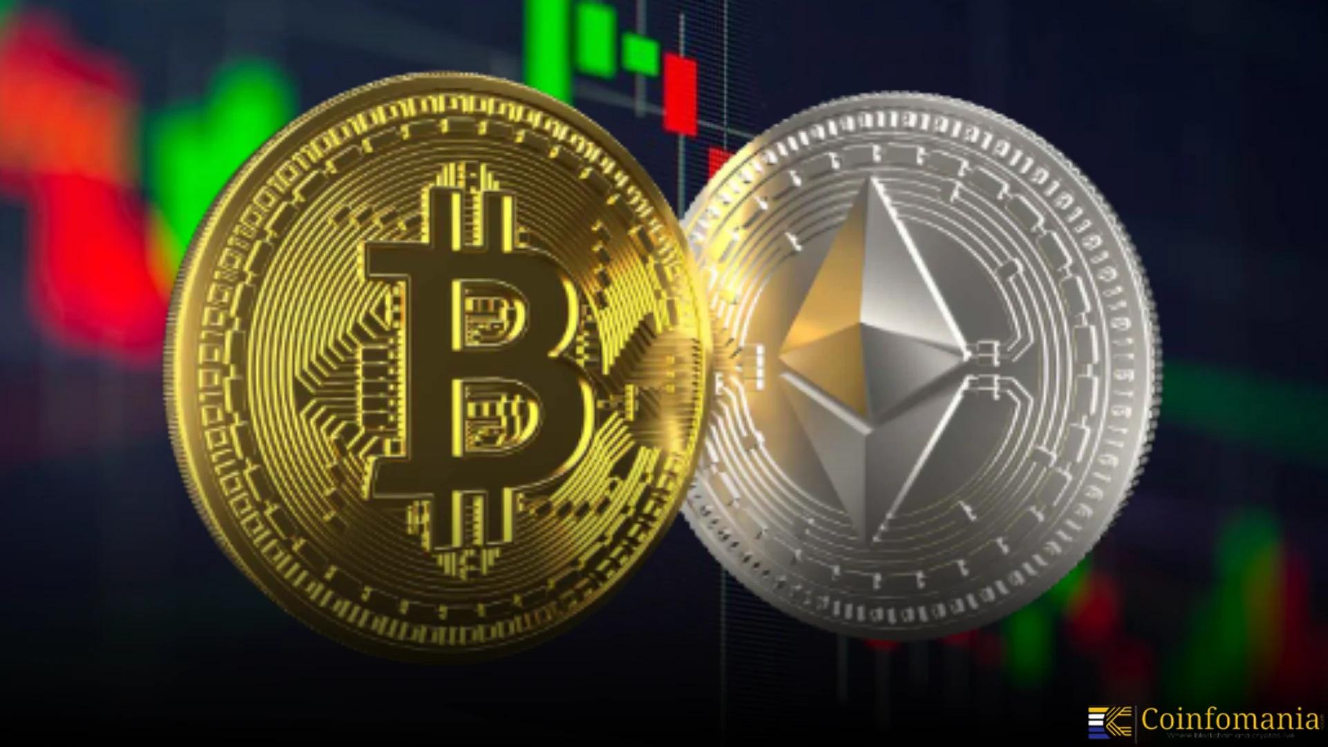 تحديث أسعار بيتكوين وإيثريوم: تقلبات مع جني الأرباح