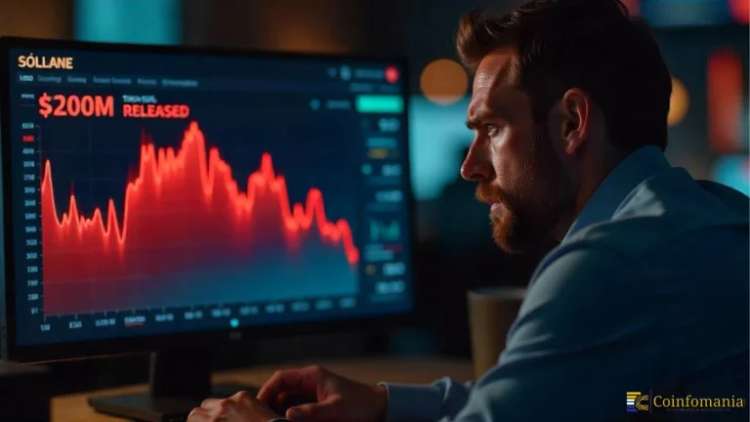 Solana’s Price Takes a Hit: Whales Dump SOL as $200 Million Token Unlock Hits the Market