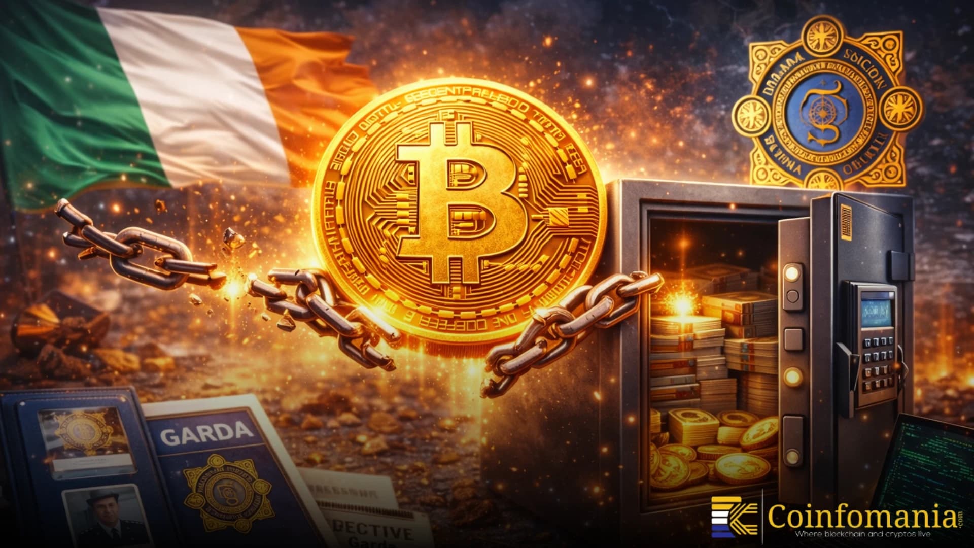 Irsk byrå låser opp Bitcoin-lommebok, beslaglegger 378 millioner dollar i kryptovaluta