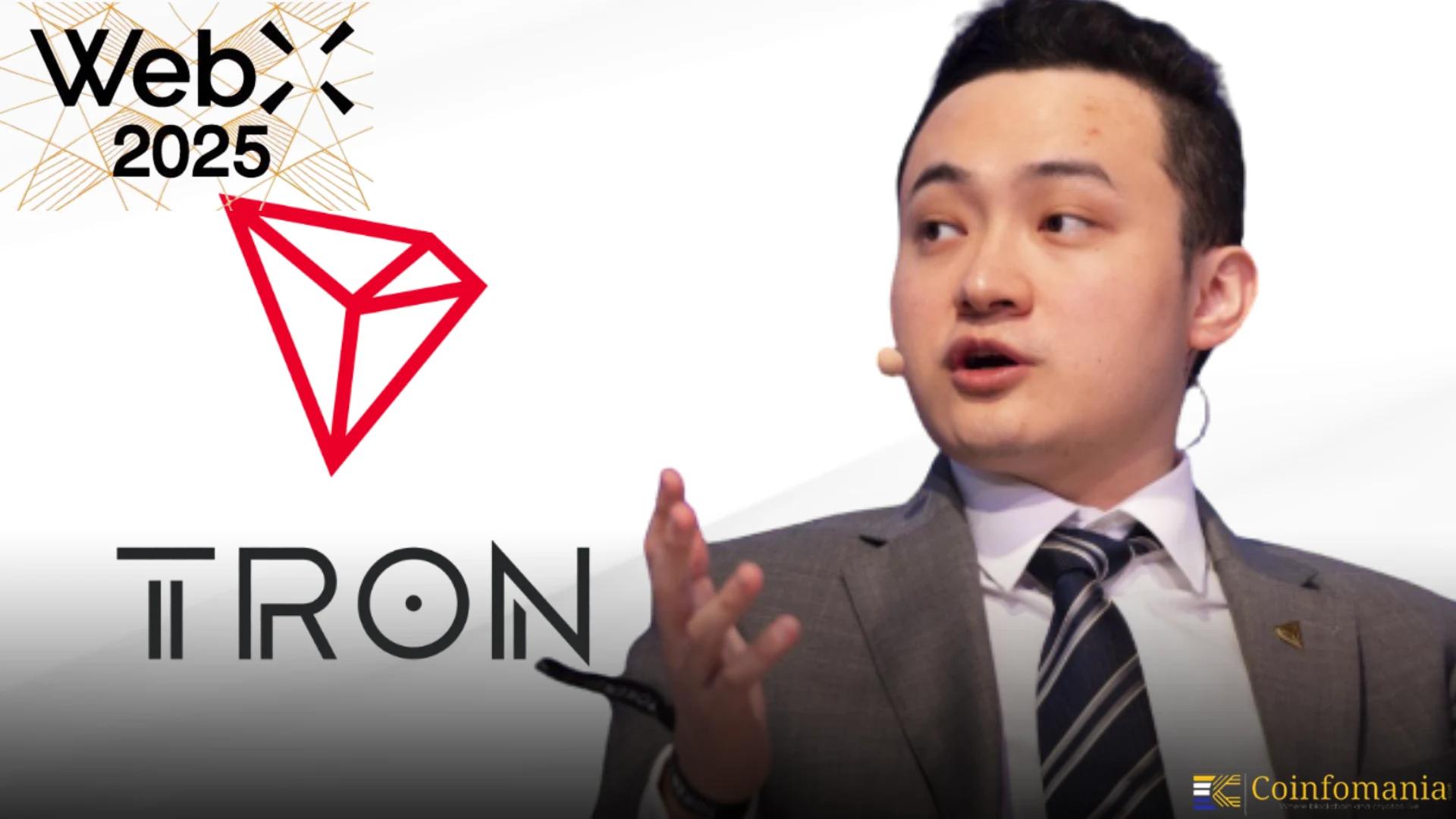 Justin Sun Highlights TRON Stablecoin Dominance at WebX2025