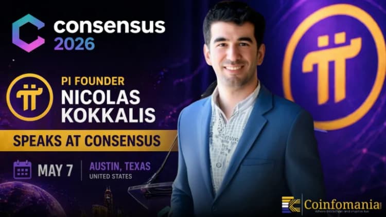 Il fondatore di Pi Nicolas Kokkalis parla al Consensus 2026 il 7 maggio