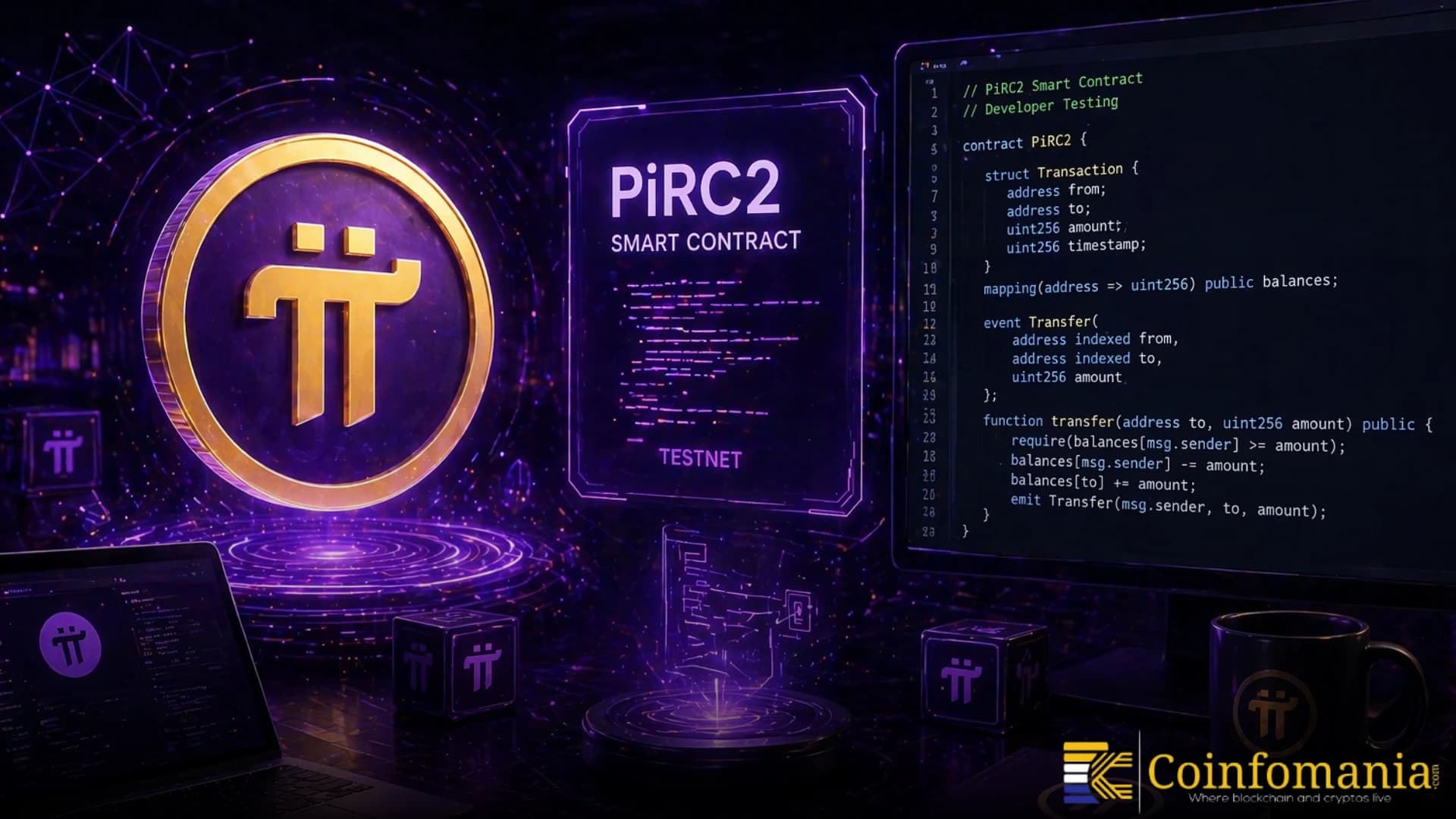 Pi Network выпустила смарт-контракт PiRC2 для тестирования разработчиков