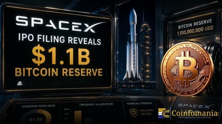 การยื่นขอ IPO ของ SpaceX เปิดเผยเงินสำรอง Bitcoin มูลค่า 1.1 พันล้านดอลลาร์ในฐานะเงินสดเชิงกลยุทธ์