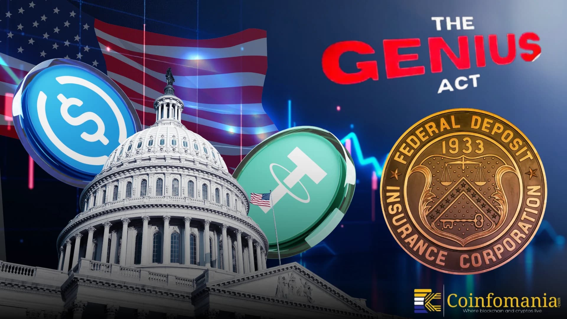 Le stablecoin escluse dall’assicurazione FDIC sotto il GENIUS Act