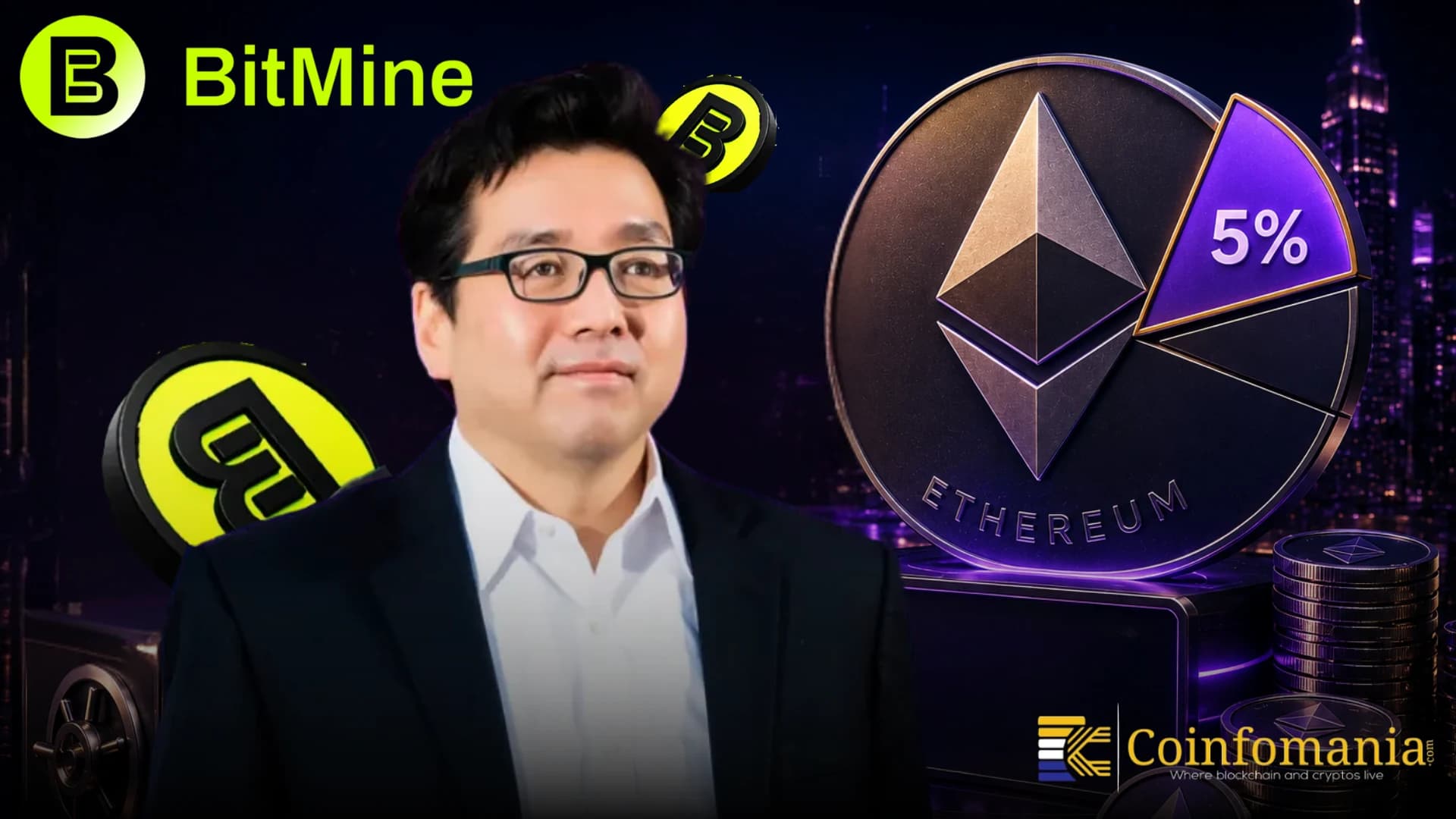 Tom Lee’s BitMine Is $820M Away From Owning 5% of All Ethereum