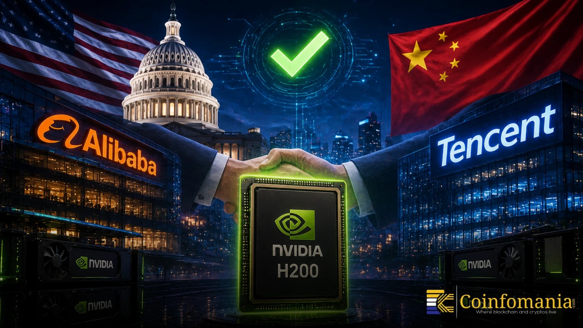 Les États-Unis approuvent Alibaba et Tencent pour acheter des puces AI Nvidia H200