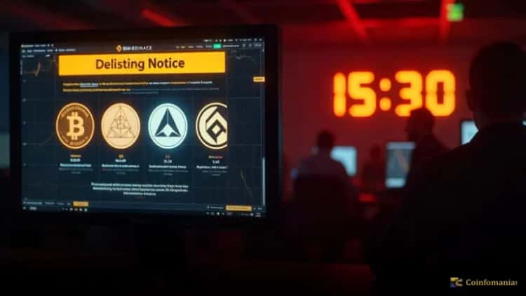 Five Cryptocurrencies to Be Delisted from Binance, Users Advised to Act Quickly