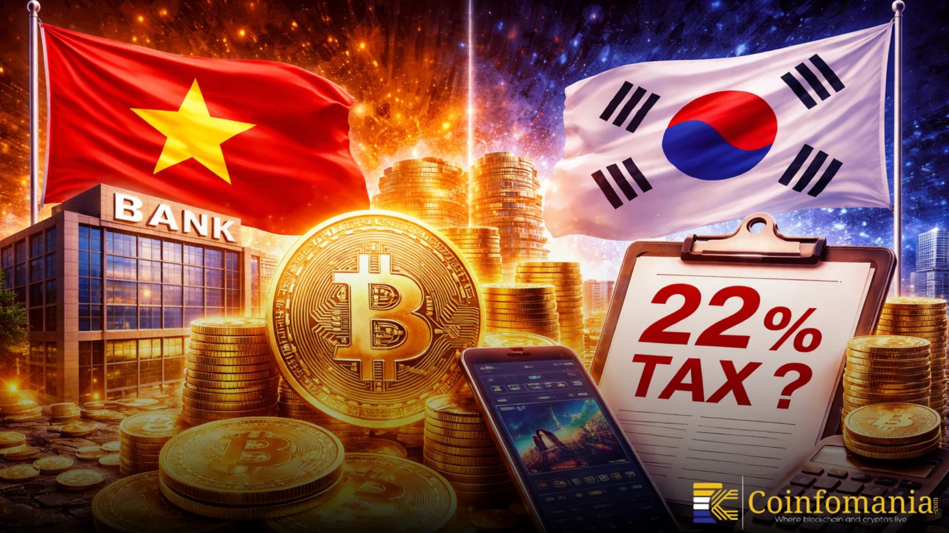 Les banques vietnamiennes se lancent dans la crypto, la Corée reconsidère sa taxe de 22 %