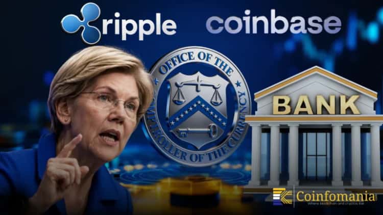 Warren Demands OCC Records on Ripple and Coinbase Bank Approvals