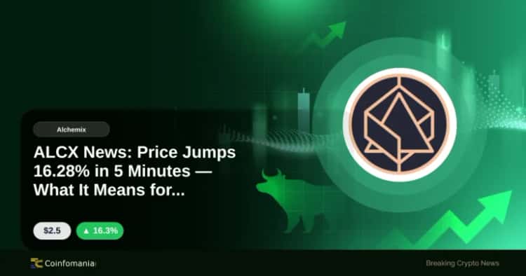 ALCX News: Price Jumps 16.28% in 5 Minutes — What It Means for Traders