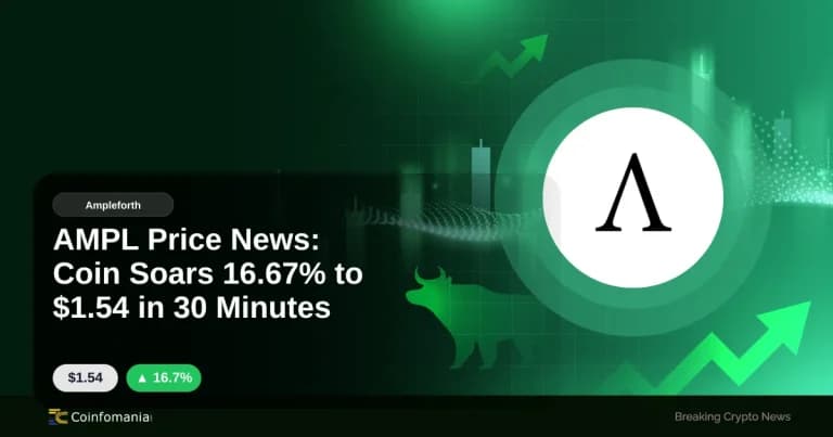 AMPL Price News: Coin Soars 16.67% to $1.54 in 30 Minutes