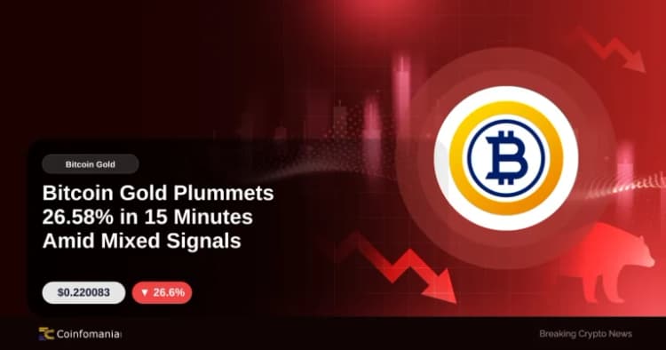 BTG Preis heute: Bitcoin Gold fällt innerhalb von 15 Minuten um 26,58%