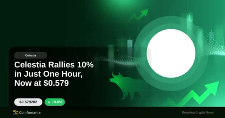 Celestia Rallies 10% in Just One Hour, Now at $0.579