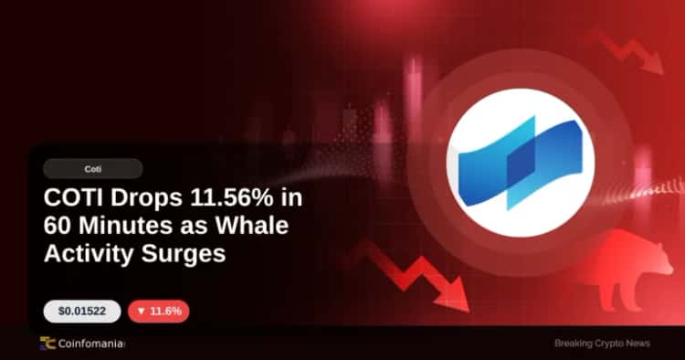 COTI Drops 11.56% in 60 Minutes as Whale Activity Surges