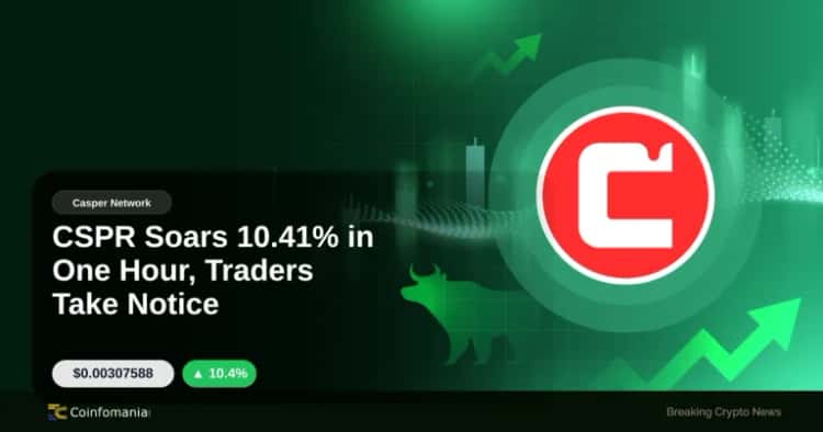 CSPR Soars 10.41% in One Hour, Traders Take Notice