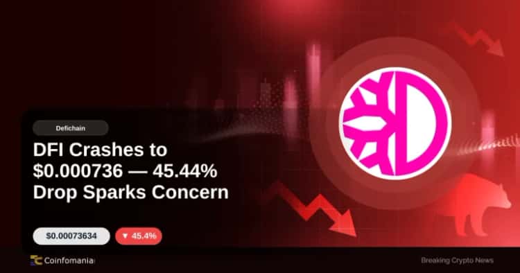 DFI Crashes to $0.000736 — 45.44% Drop Sparks Concern