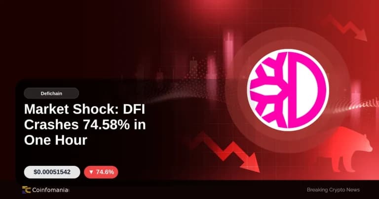 Market Shock: DFI Crashes 74.58% in One Hour