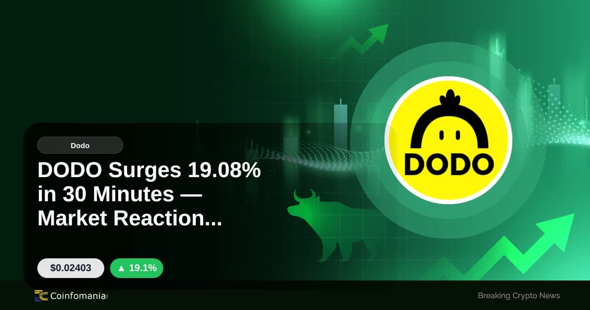 DODO Surges 19.08% in 30 Minutes — Market Reaction Ahead